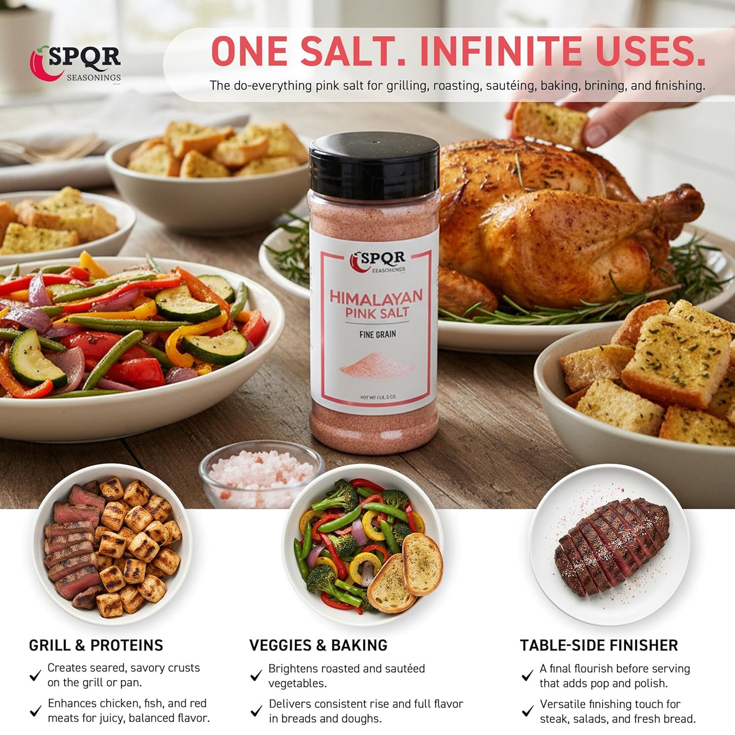 Himalayan Pink Salt Fine Grain - SPQR Seasonings